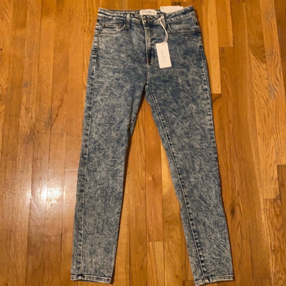 NEW high waist ankle acid washed skinny jeans